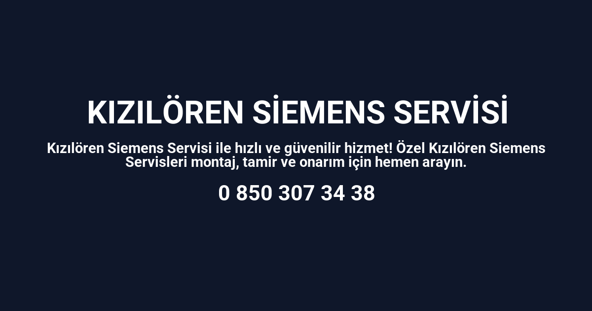 Kızılören Siemens Servisi